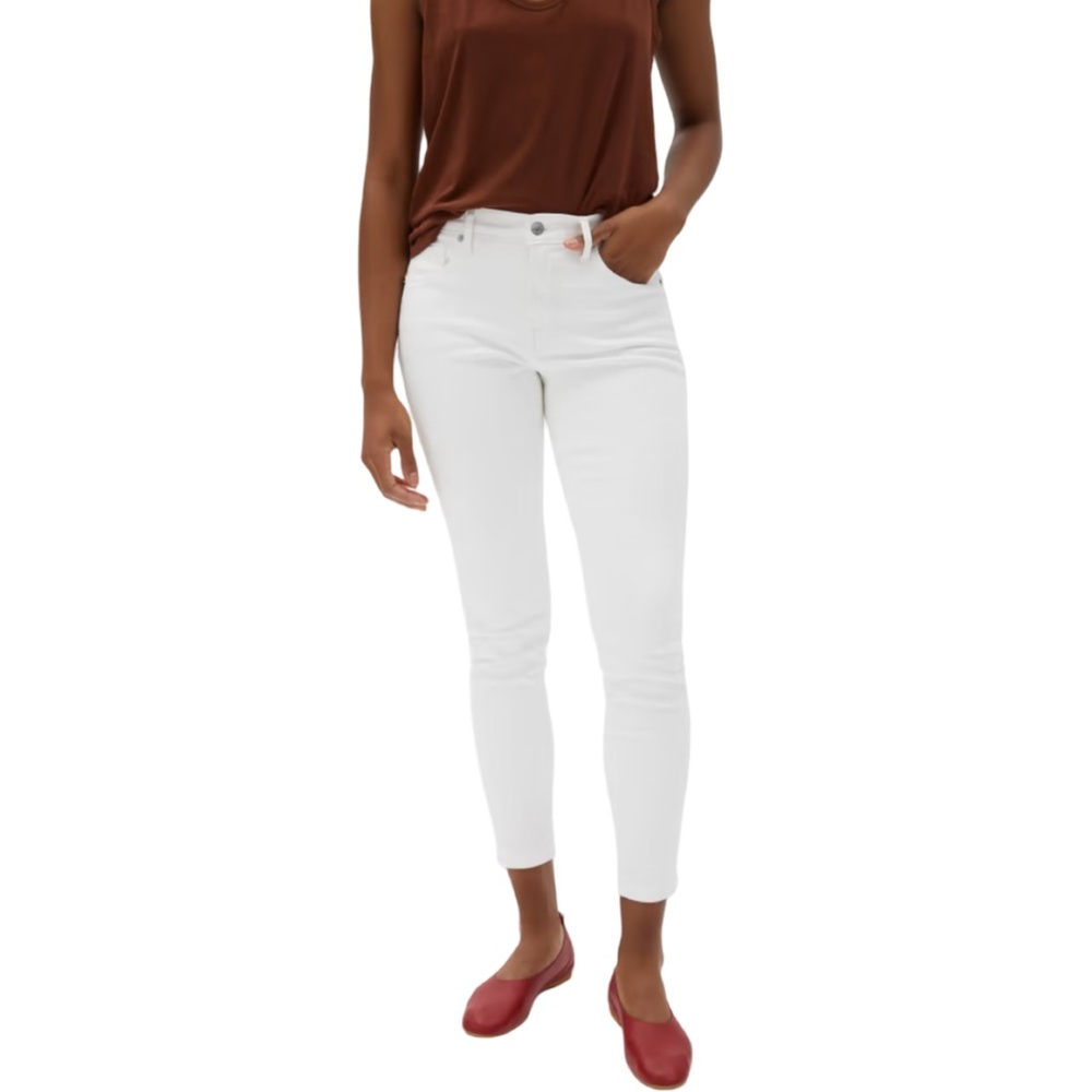 Everlane white Mid Rise Skinny Jean Ankle NWT
